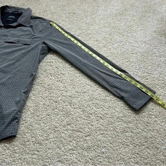 Prana Garvan Long Sleeve Shirt Gray Men's Size Large Outdoor Active # M21212643 - Picture 8 of 16